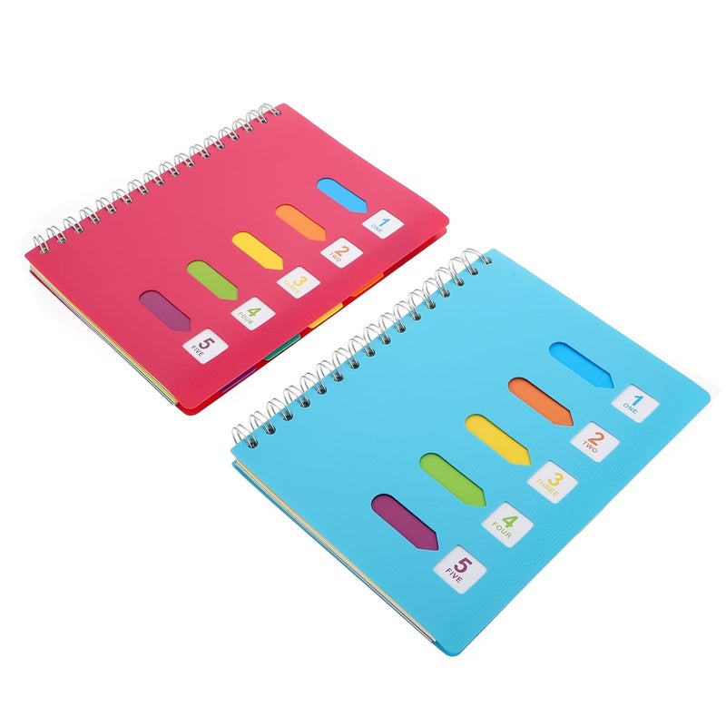 BCOATH 2pcs A5 Coil Notepads Spiral Notebooks with Thickened Pp Cover, Lightweight Colored Schedule Notebooks for Office and Student Note Taking - Image 1