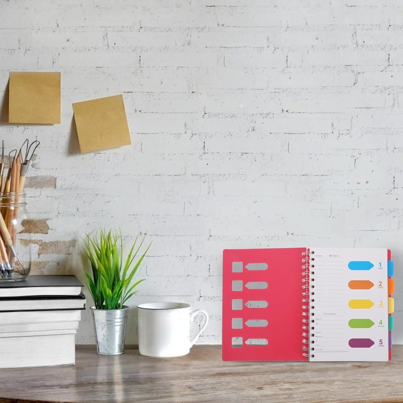 BCOATH 2pcs A5 Coil Notepads Spiral Notebooks with Thickened Pp Cover, Lightweight Colored Schedule Notebooks for Office and Student Note Taking - Image 5