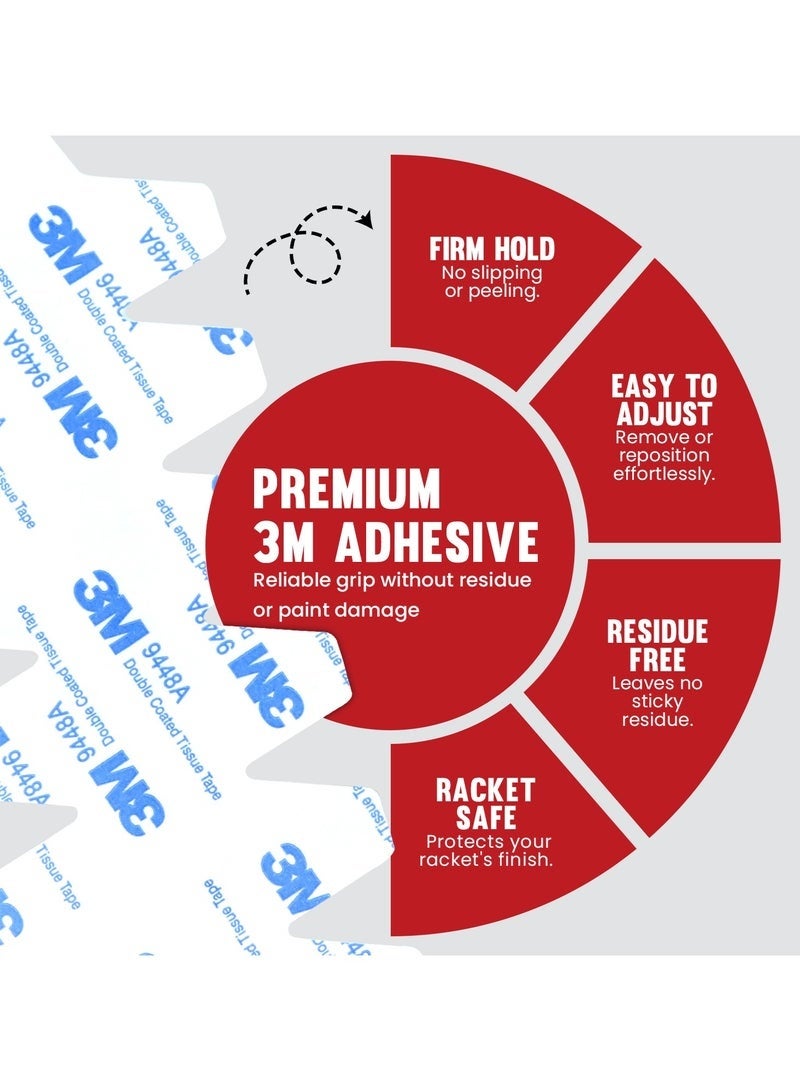 Bukela Racket Protector, Transparent – Large | 3M Adhesive, Lightweight & Durable for Maximum Edge Protection | Universal Fit, Easy to Apply - Image 3