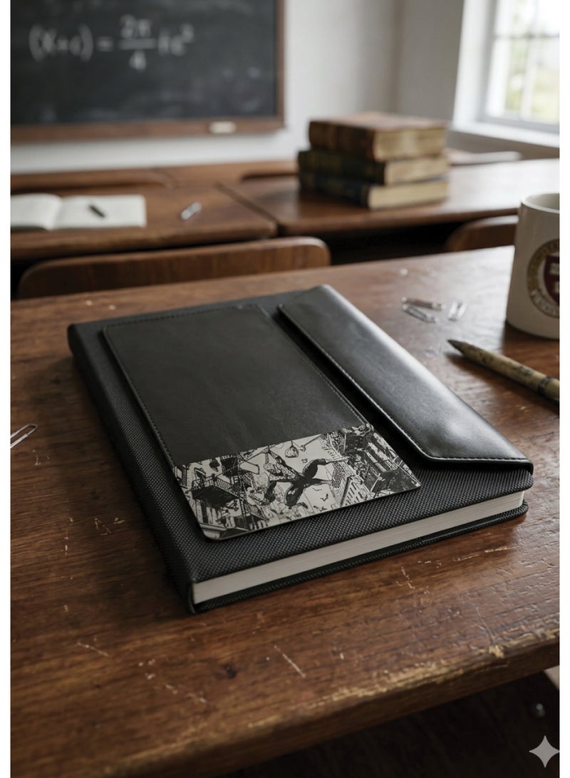 Black Leather Notebook with Spider-Man Logo – Premium Superhero Design - Image 2