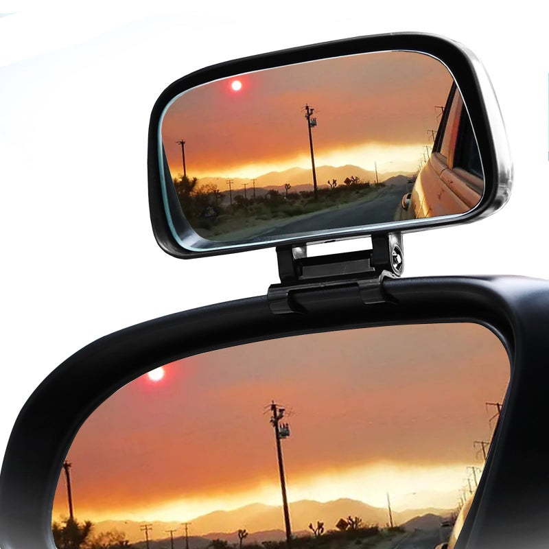 JONMON Blind Spot Mirror Adjustable 360 Rotation Car Auxiliary Convex Wide Angle Mirror SnapOn Clip for Side Rearview Universal for Cars Trucks SUVs