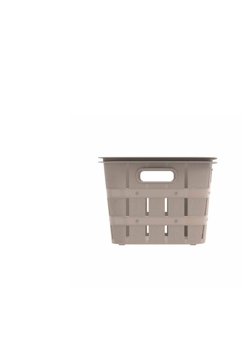 Cosmoplast Cosmoplast Cedargrain Laundry Basket IFHHLA381WT Warm Taupe 40L  - Image 3