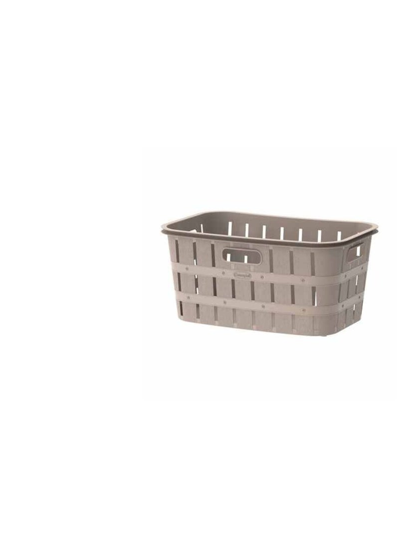 Cosmoplast Cosmoplast Cedargrain Laundry Basket IFHHLA381WT Warm Taupe 40L  - Image 1