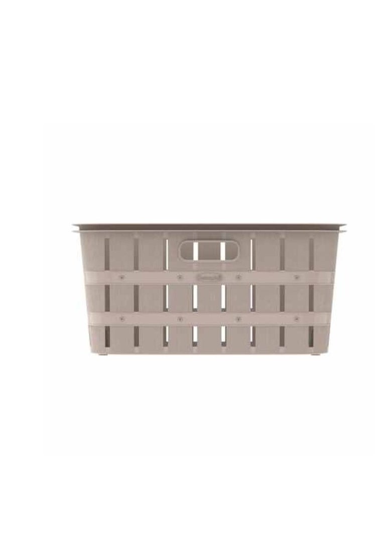 Cosmoplast Cosmoplast Cedargrain Laundry Basket IFHHLA381WT Warm Taupe 40L  - Image 2