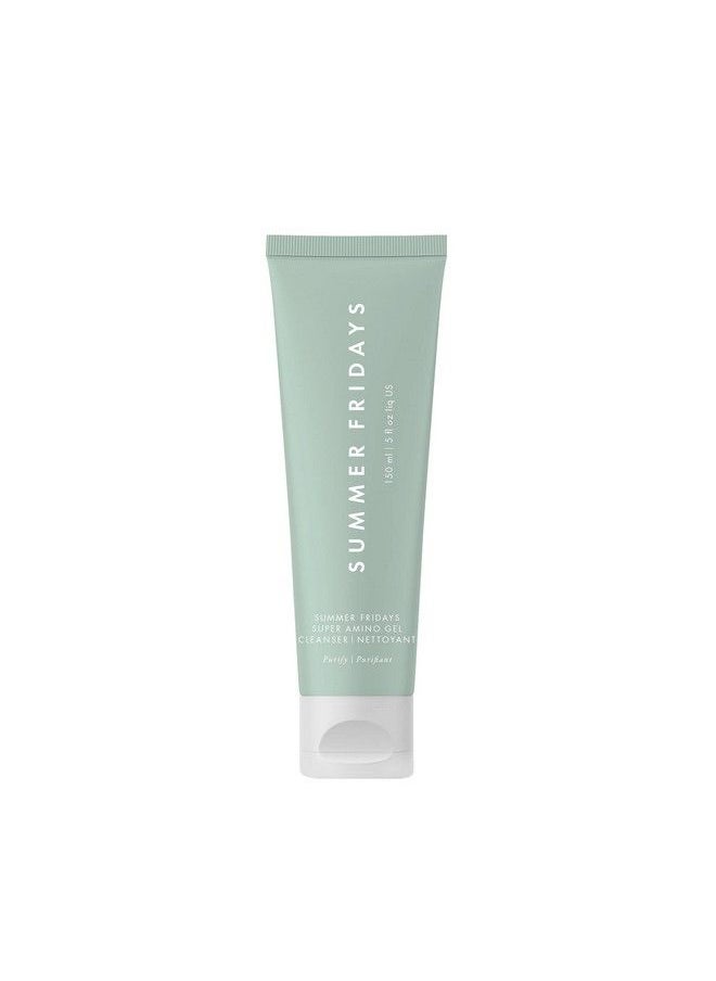SUMMER FRIDAYS Super Amino Gel Cleanser All Skin Types Vitamin E Vegan Gentle Daily Face Wash (5 Fl Oz)  - Image 1
