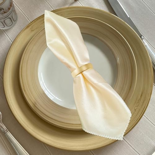 CYRYLC 40 Pcs Gold Napkin Rings - Metal Napkin Ring(Semicircle) Stainless Steel Napkin Rings for Table Settings Wedding Christmas Party Dinner Table - Image 5