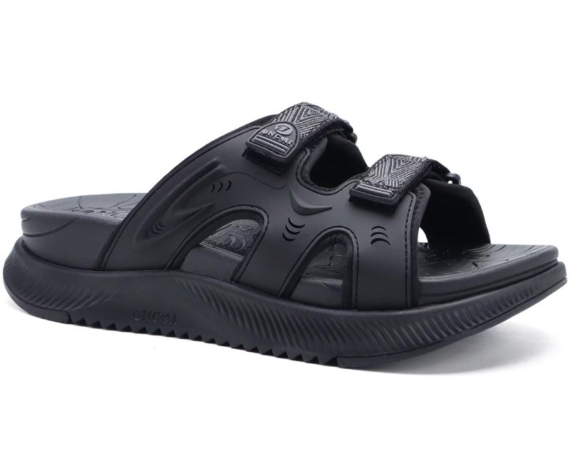 ONCAI Womens Orthotic Sandals Ladies Recovery Walking Slides Arch Support Plantar Fasciitis Comfort Orthopedic Soft Cushion Summer Adjustable Sandalias,Black Size 8 - Image 1