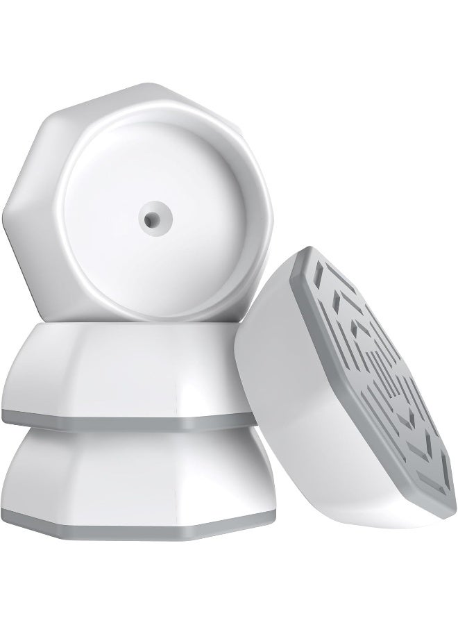ICERO Baby Gate Wall Protector - Protect Walls & Doorways from Pet & Dog Gates - Pressure Mounted Gates Work on Stairs - Gates Wall Cups - 4 Pack - White - Image 1