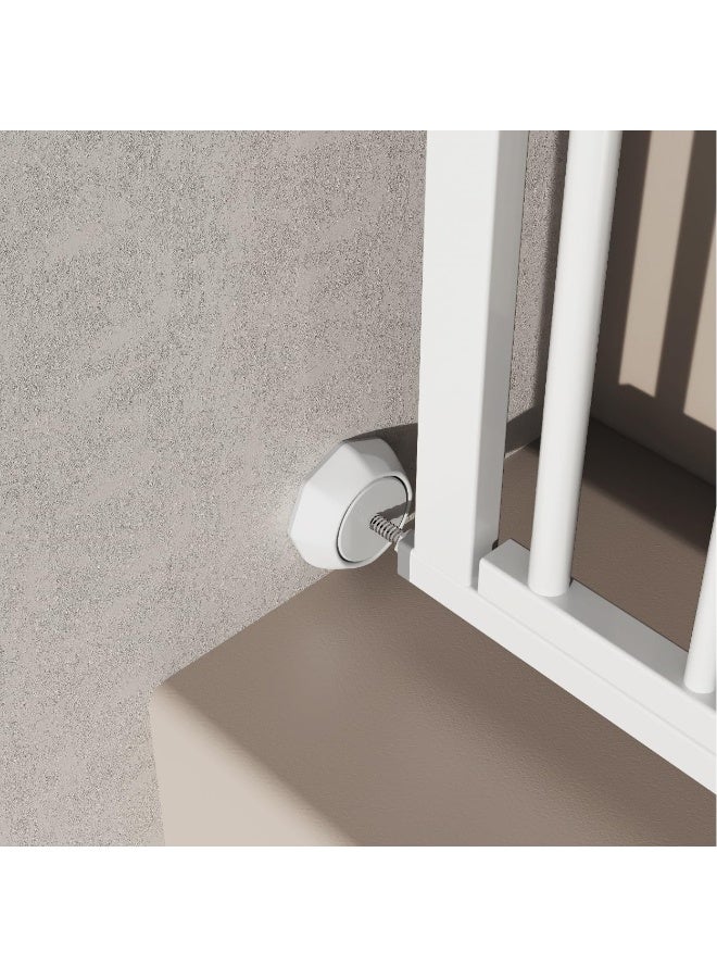 ICERO Baby Gate Wall Protector - Protect Walls & Doorways from Pet & Dog Gates - Pressure Mounted Gates Work on Stairs - Gates Wall Cups - 4 Pack - White - Image 2