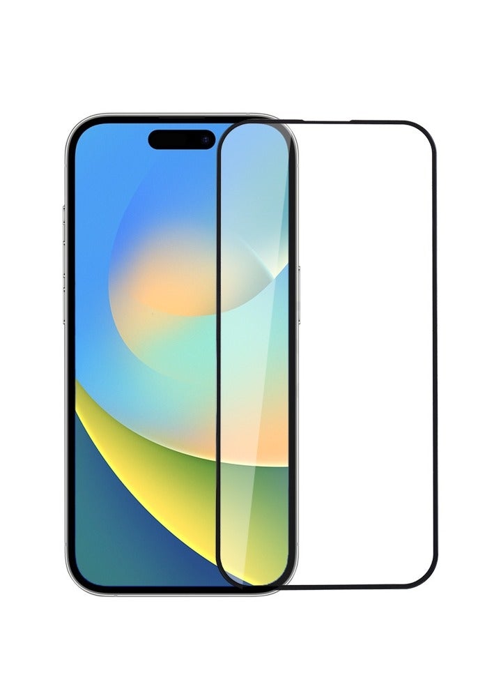 Denx 9D glass screen protector for Apple iPhone 15, clear - Image 1