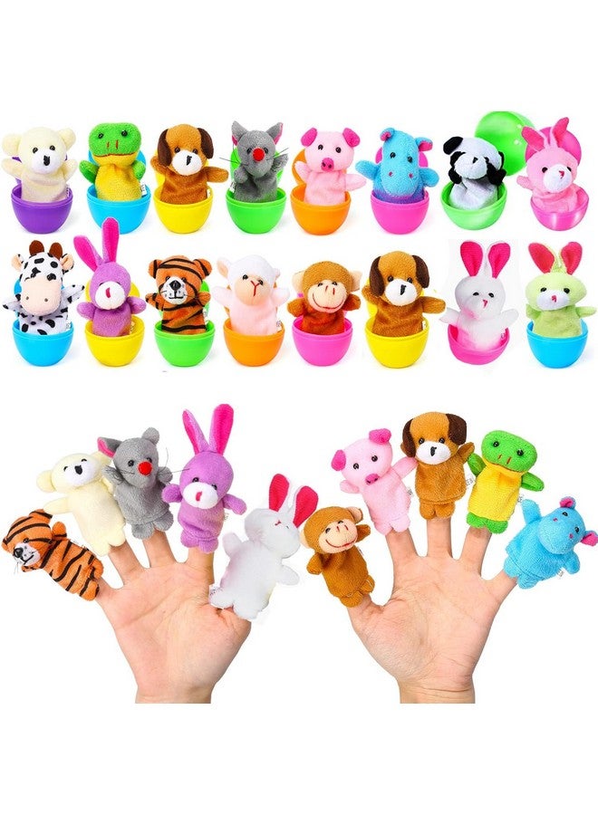 Lumiparty 16Pcs Easter Eggs Filled With Finger Puppets For Easter Basket Stuffers,Prefilled Easter Egg With Finger Puppets For Easter Egg Fillers,Party Favors,Goodie Bags Fillers, Easter Gift For Kids  - Image 1