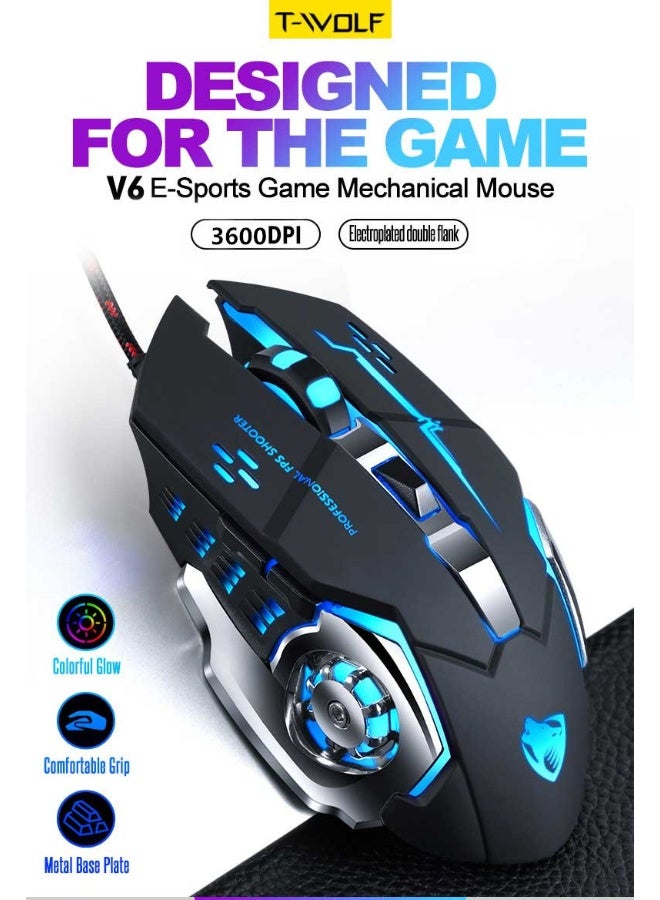T-WOLF V6 Gaming Mechanical Mouse - The Perfect Choice for Esports - Image 2