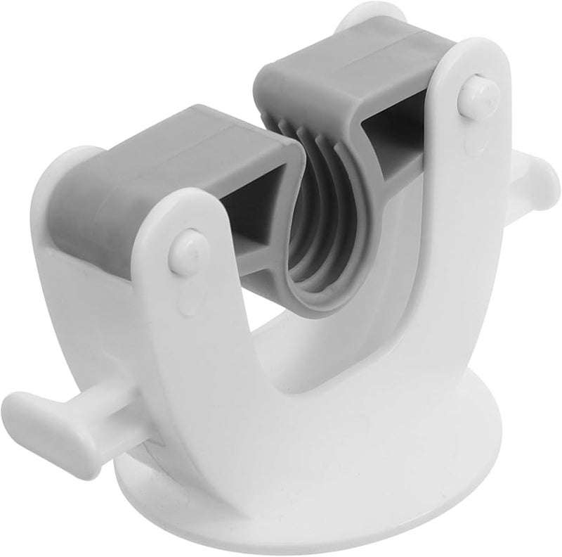 حامل ممسحة ومقشة بلاستيكي متعدد الاستخدامات مع مثبتات شفط لتنظيم الحمام - عبوة واحدة - Image 1