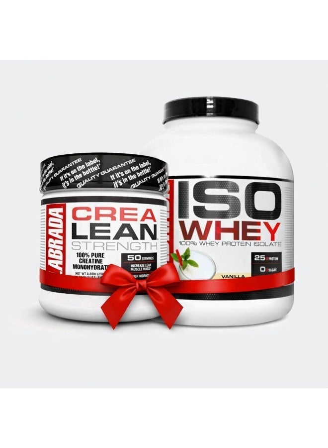 LABRADA Super Combo Labrada ISO 100% Whey Protein Isolate 5lb Vanilla + Free Labrada Crealean 250gm Creatine - Image 1