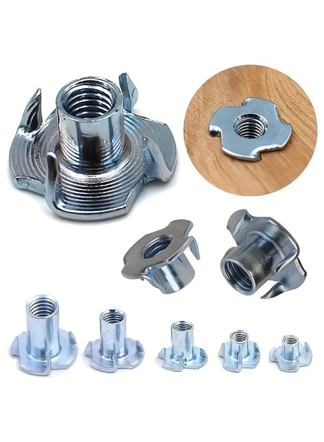 75pcs M3 M4 M5 M6 M8 M10 Four Point Insert Nuts For Climbing Brackets Cabinet Woodworking Furniture - Image 2