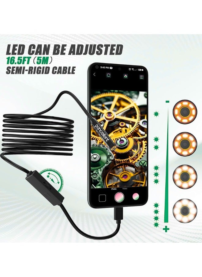 Chase Up Endoscope Camera with Light, 1920P HD Snake Inspection Borescope with Adjustable LED Lights, 8mm Diameter IP67 Waterproof Inspection Tool for iOS and Android (16.5 FT/5M)  - Image 3