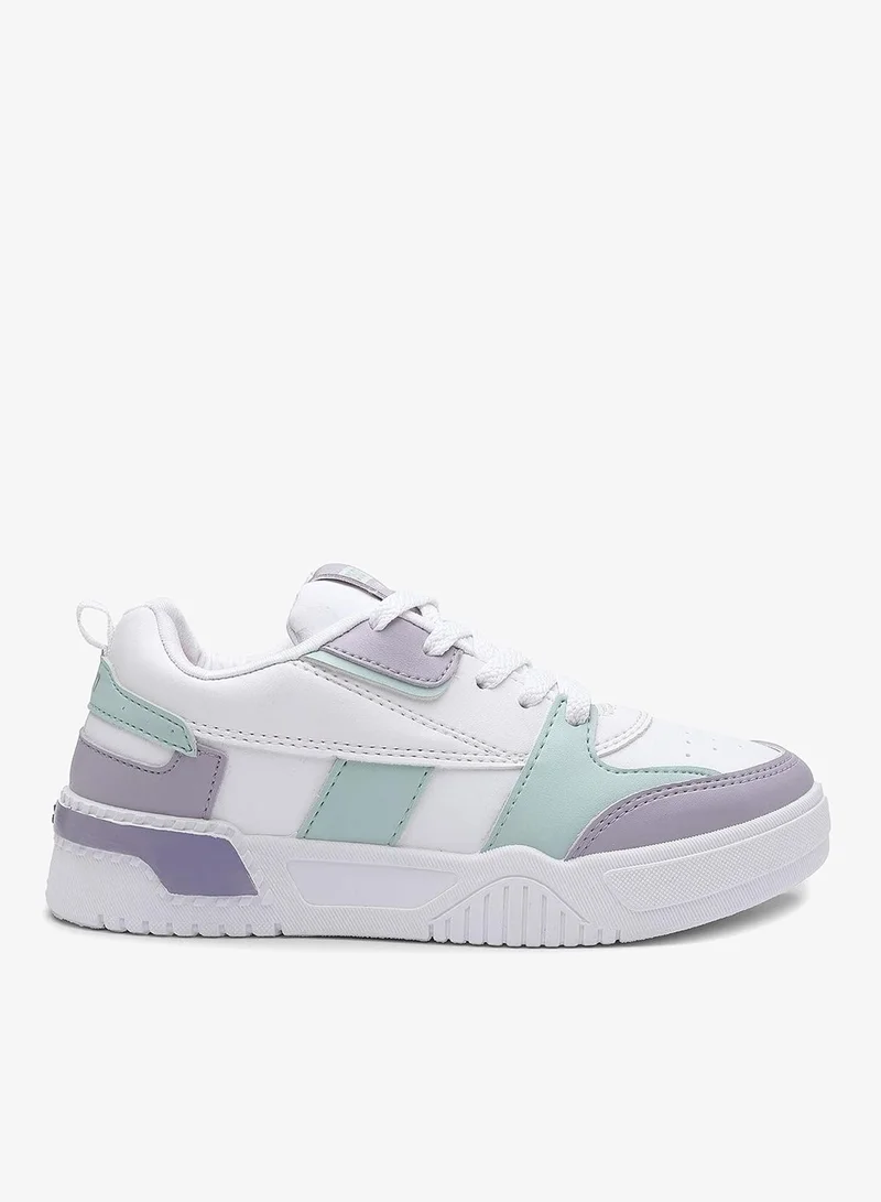 Asian  Casual Sneakers in White Lavender for Women for Women | Best Price UAE
