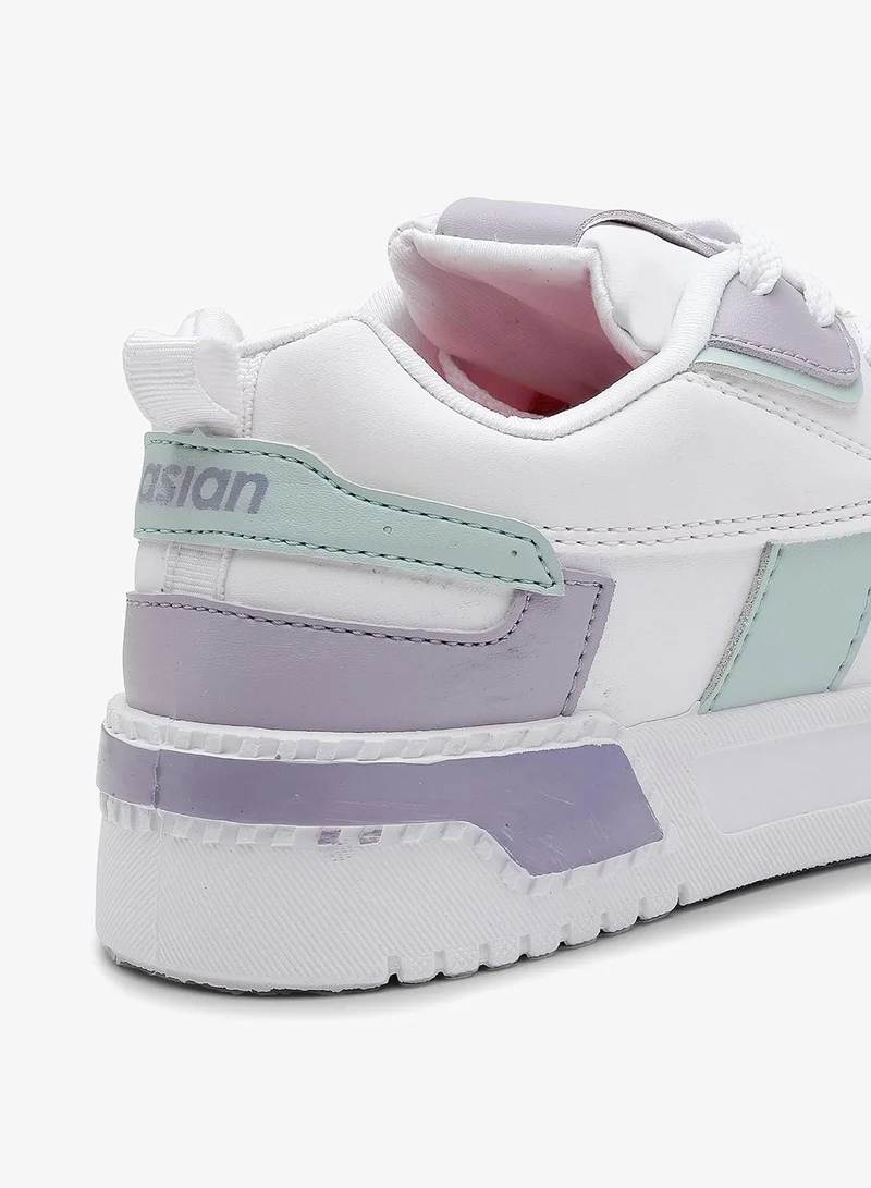 Asian  Casual Sneakers in White Lavender for Women for Women | Best Price UAE