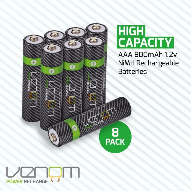 Venom Rechargeable Battery Charging Dock plus 8 x AA 2100mAh and 8 x AAA 800mAh Batteries - Image 3