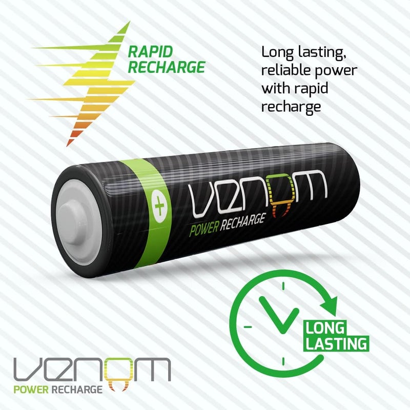 Venom Rechargeable Battery Charging Dock plus 8 x AA 2100mAh and 8 x AAA 800mAh Batteries - Image 4