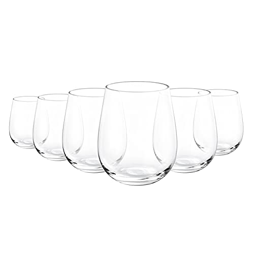 KX-WARE Unbreakable 18-ounce Acrylic Stemless Wine Glasses, set of 6 Clear - Image 1