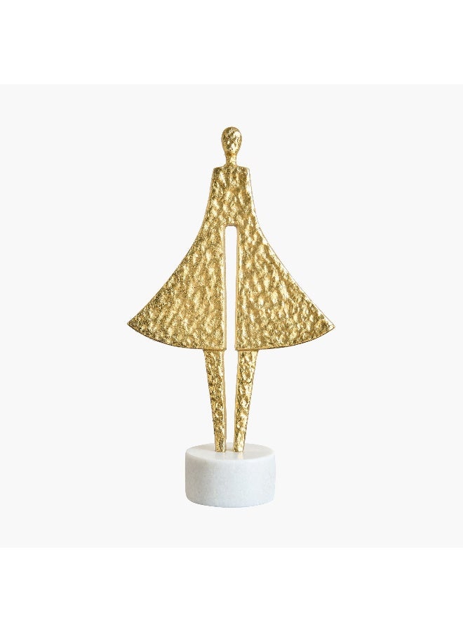 Home Box تمثال سيدة من الألمنيوم على قاعدة رخامية - Image 5