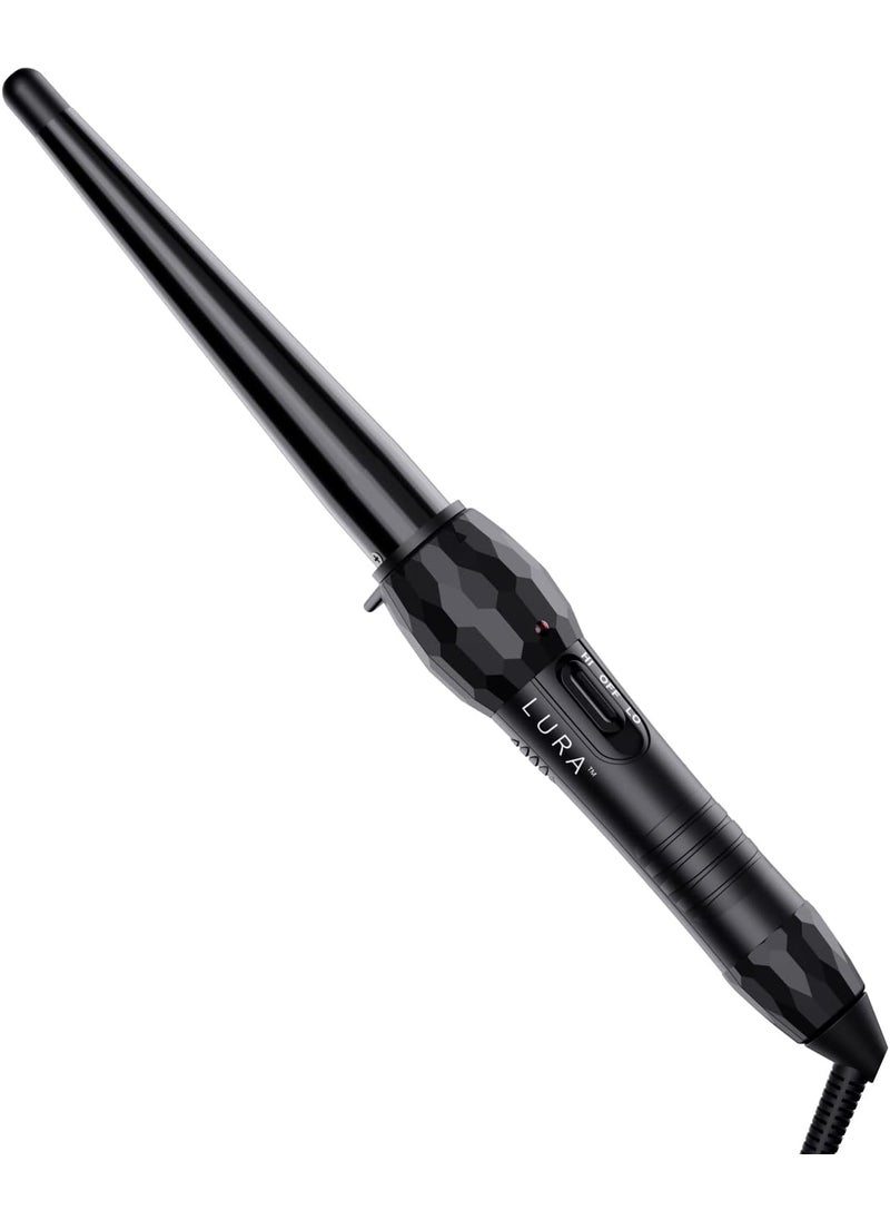 LURA LURA Ceramic Tourmaline Coating Curling Wand 121 Inch Barrel Hair Curler with 2 Heat Setting 320410 Suitable for All Hair Types 