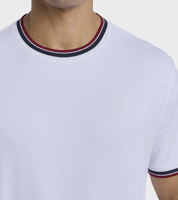 Ben Sherman  Ben Sherman Men's Crew Neck Short Sleeve Textured T-Shirt for Men | Best Price UAE