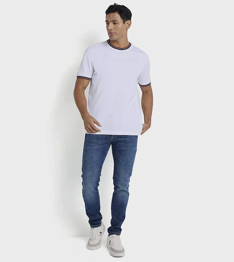 Ben Sherman  Ben Sherman Men's Crew Neck Short Sleeve Textured T-Shirt for Men | Best Price UAE