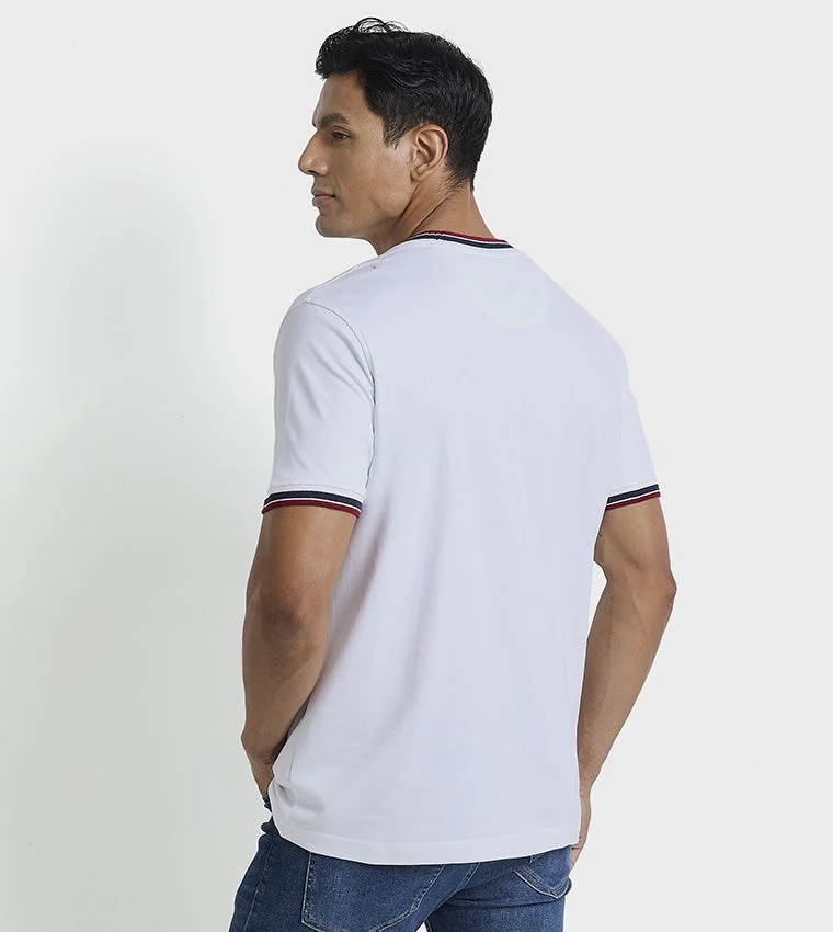 Ben Sherman  Ben Sherman Men's Crew Neck Short Sleeve Textured T-Shirt for Men | Best Price UAE