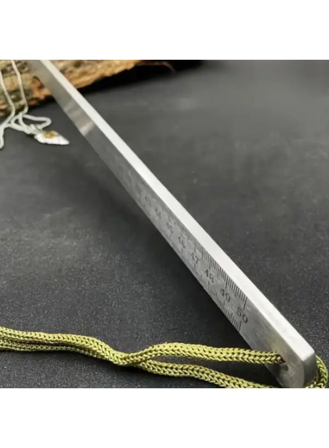 Heavy Duty Silvery Gray 20.87 Inch Stainless Steel Measuring Ruler Metric and Imperial - Image 5