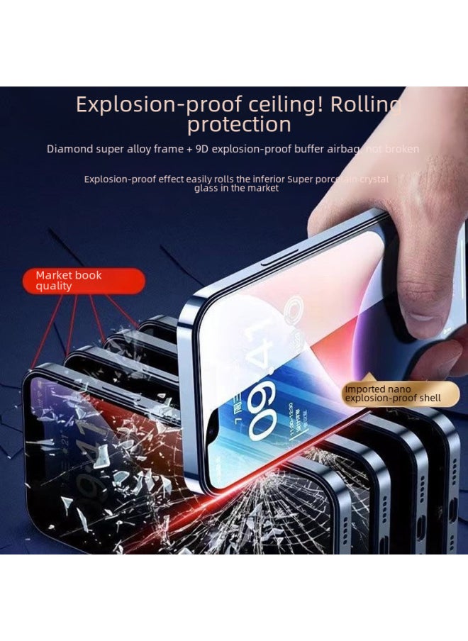 Applicable To Samsung S23u/s22 Double-sided Glass Magnetic King A33/72/24 Ultra-thin Magnetic Phone Case N20u-Color:Green-Applicable Model:Samsung A52/a52s