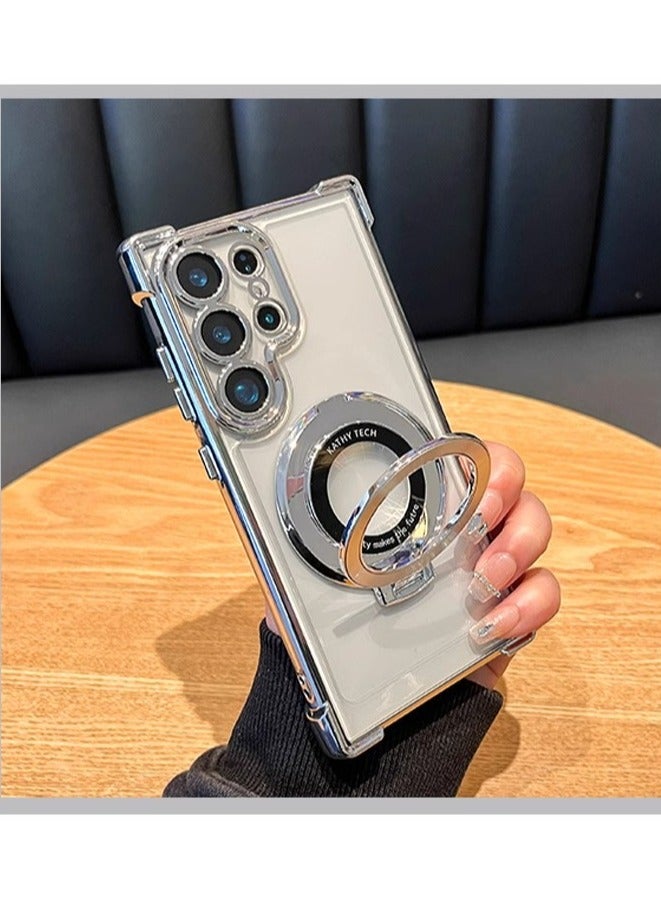 حافظة مغناطيسية لجهاز Galaxy S25 Ultra مع حامل حلقة [حامي عدسة الكاميرا] غلاف رقيق واقي، متوافق مع حافظة Samsung Galaxy S25 Ultra - Image 1