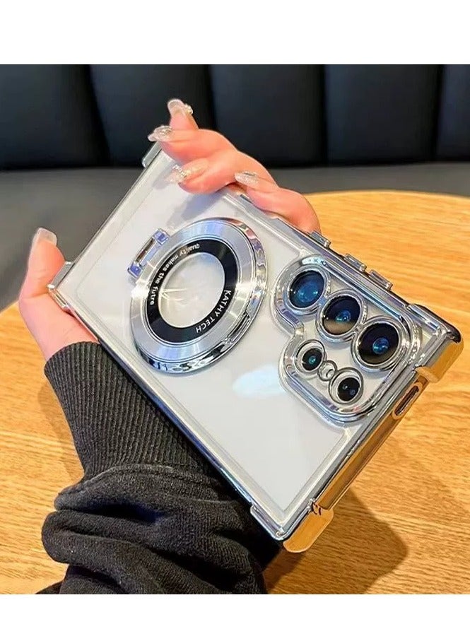 حافظة مغناطيسية لجهاز Galaxy S25 Ultra مع حامل حلقة [حامي عدسة الكاميرا] غلاف رقيق واقي، متوافق مع حافظة Samsung Galaxy S25 Ultra - Image 2