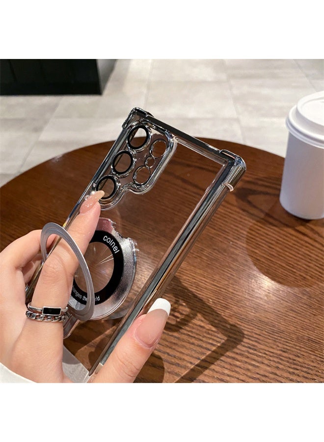 حافظة مغناطيسية لجهاز Galaxy S25 Ultra مع حامل حلقة [حامي عدسة الكاميرا] غلاف رقيق واقي، متوافق مع حافظة Samsung Galaxy S25 Ultra - Image 5