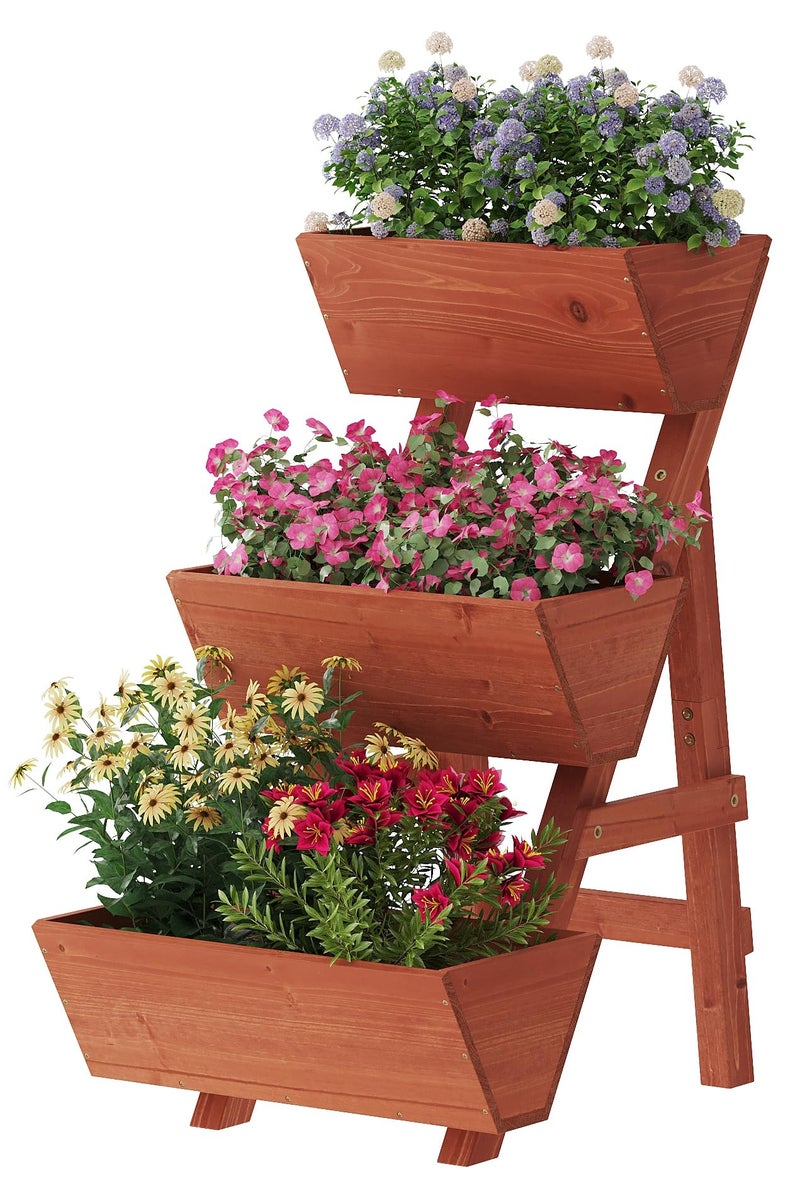 viewcare Raised Garden Bed, 3 Tier Small Vertical Garden Planter for Indoor & Outdoor, Raised Planter Box with Legs, Garden Planter Box for Flowers/Vegetables/Plants - Image 1
