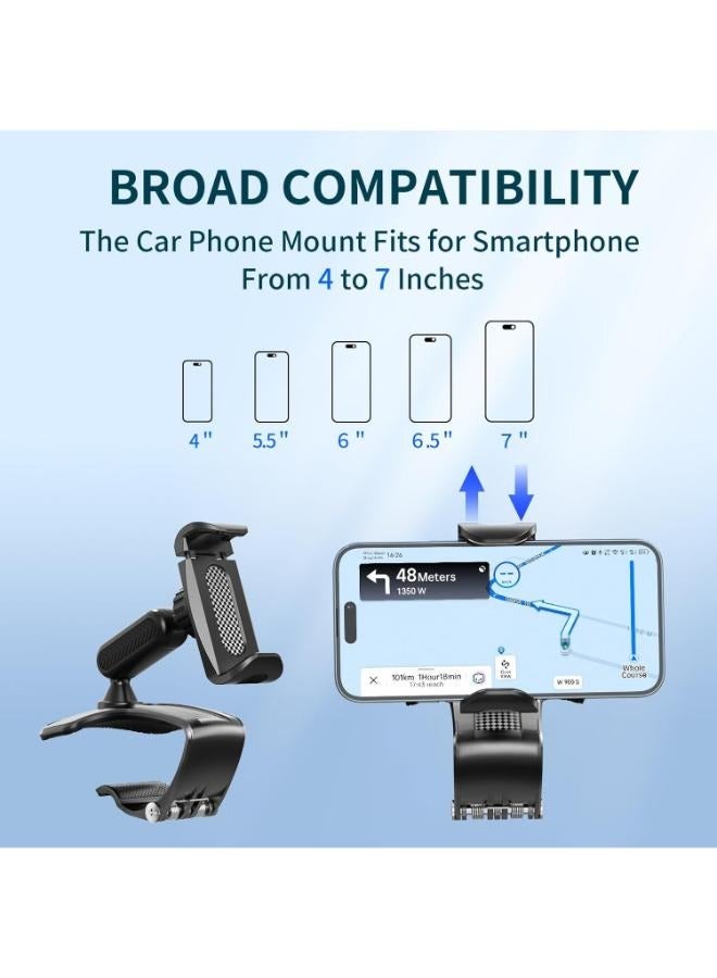 Multifunctional Car Dashboard Mobile Phone Holder, 360 Degree Rotation Universal Dash Clip Cellphone Mount for 4.0-6.2 inch Smartphones  - Image 4