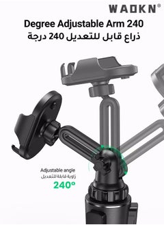 WAOKN Car Phone Holder for Car Cup Adjustable Car Cup Phone Holder Rotatable Car Mount Phone Holder Car iPhone Holder Cell Phone Holder Compatible with iPhone 15/14/13 Series Galaxy S24 S23 Z Flip 5 black  - Image 2