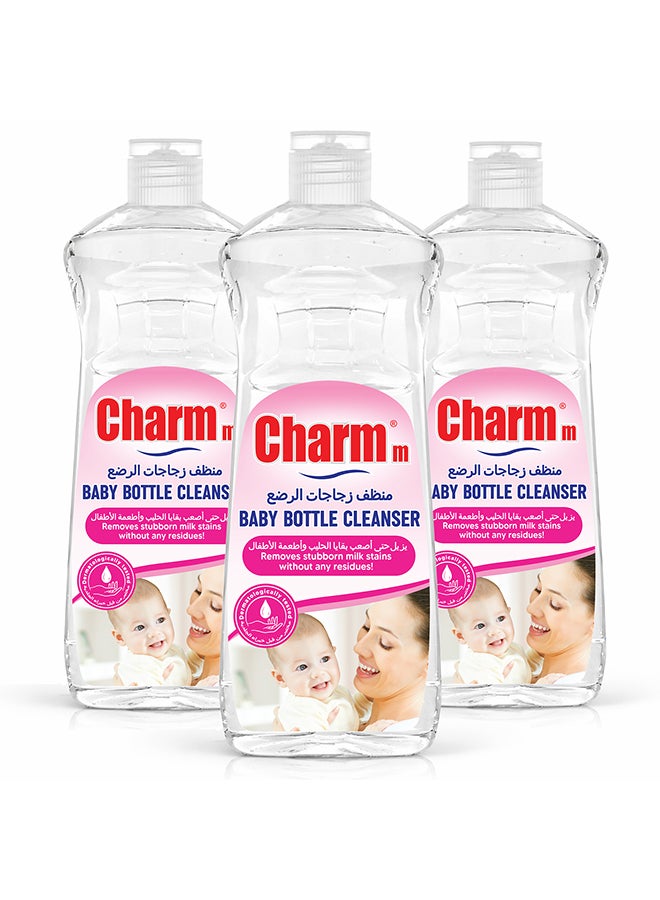 CHARMM Baby Bottle Cleanser, Ideal For Cleaning Baby Bottles, 100% Recycled, Eco-Friendly, Dermatologically Tested  3 X 1L - Image 1