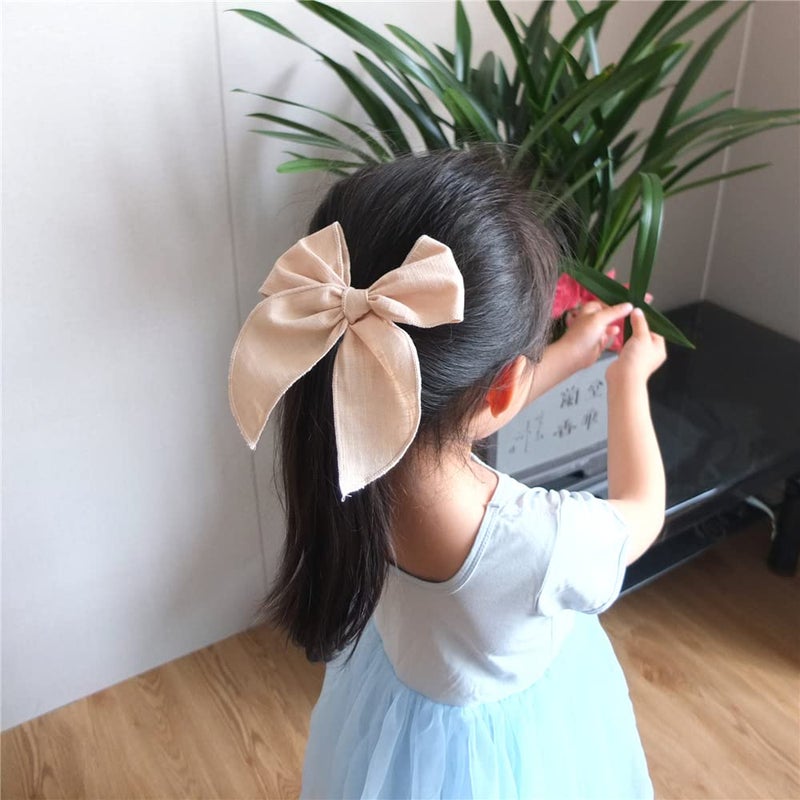 Sugarmelon Pack of 24 Large Linen Hair Clips for Girls Women - 24 PCS Hair Accessories for All Ages (Linen, One Size Fits All, Handmade, Various Occasions, Hair Clip, Hair Securing, Decorative) - Image 5