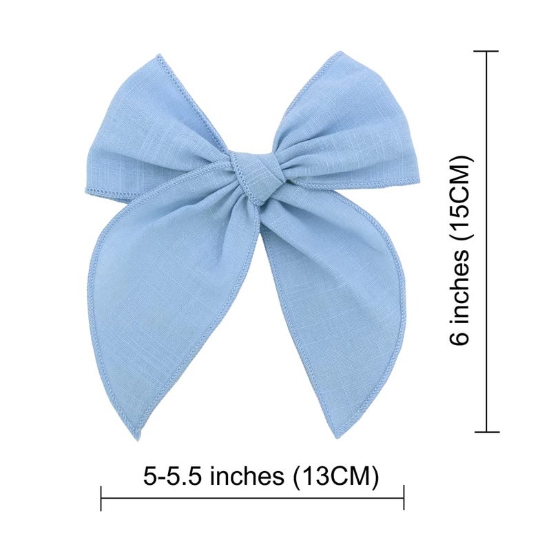 Sugarmelon Pack of 24 Large Linen Hair Clips for Girls Women - 24 PCS Hair Accessories for All Ages (Linen, One Size Fits All, Handmade, Various Occasions, Hair Clip, Hair Securing, Decorative) - Image 4