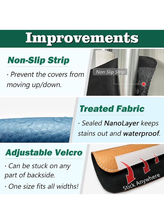Refrigerator Handle Covers, 5 PCS, Adjustable Appliance Handle Covers, Keep Your Kitchen Clean, Microwave Oven Stove Dishwasher Handle Protector, Non Slip Fridge Handle Cover (Charcoal Black) - Image 4
