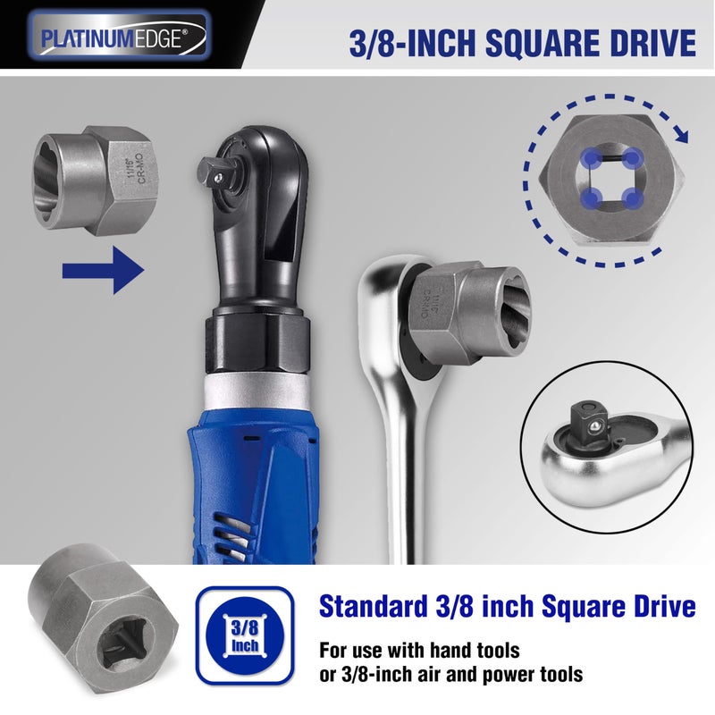 PLATINUMEDGE 13 Pieces Impact Bolt & Nut Remover Set, Stripped Bolt Extractor Set, Cr-Mo Extraction Tool Set with Solid Storage Case, Easy Out Rusted Rounded Damaged Nuts and Bolts - Image 4