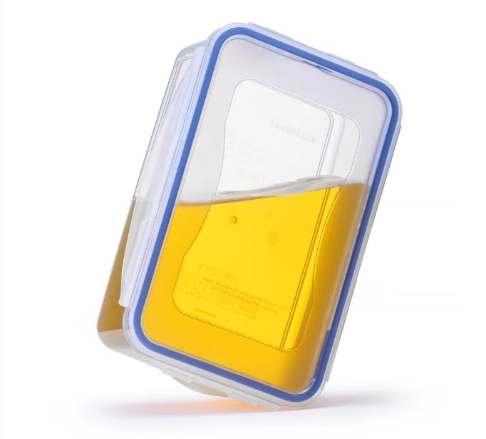 LOCK & LOCK LocknLock Food Storage Container - Airtight Leak Proof, Clear Blue (HPL851) - BPA Free, Microwave & Dishwasher Safe - Image 5