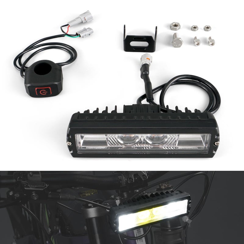 NICECNC Headlight Kit Front Headlamp Bright Lamp Compatible with Sur Ron Light Bee XSL1E Compatible with Segway X160 X260 Plug N Play Light Bar Headlight with Switch See Fitment