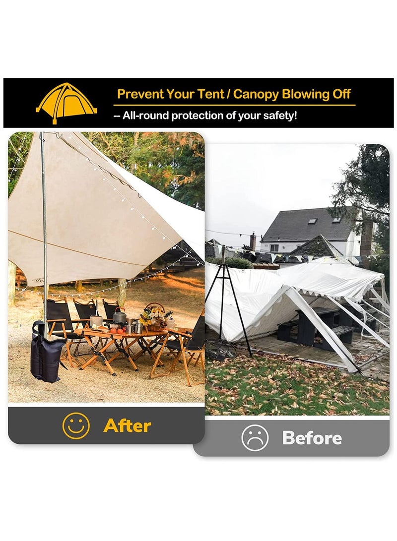 SYOSI 4 عبوات من أكياس أوزان Gazebo، أكياس رمل Gazebo 1680D أكياس رمل شديدة التحمل مع مشبك، أكياس أوزان للخيمة لمظلات الخيمة المنبثقة، مظلات شمسية، ترامبولين، حقيبة أوزان للأقدام - Image 2