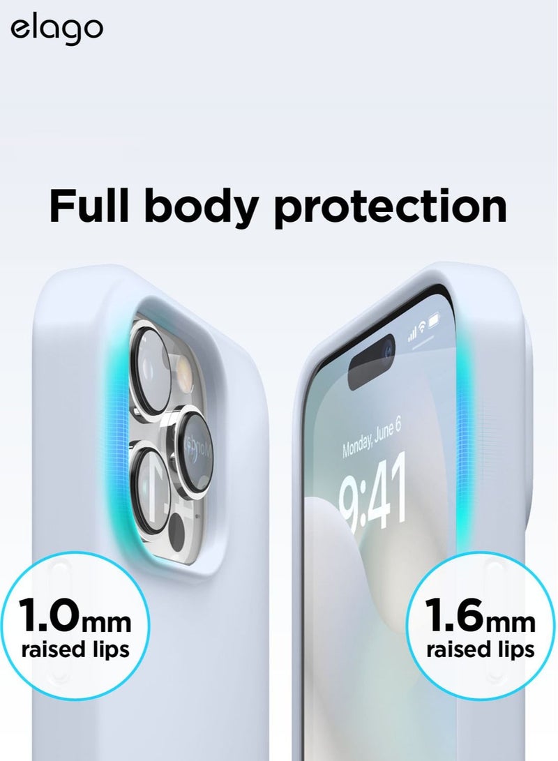 Elago Silicone Case Cover for iPhone 14 Pro - Light Blue - Image 3