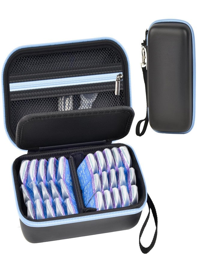 GWCASE Daily Contact Lens Case Fits 30+ Disposable Daily Lenses, Portable Contact Lens Storage Organizer with Mesh Pocket, Travel Contact Solution for All Brand Cosmetic Lens & Accessories (Case Only) - Image 1