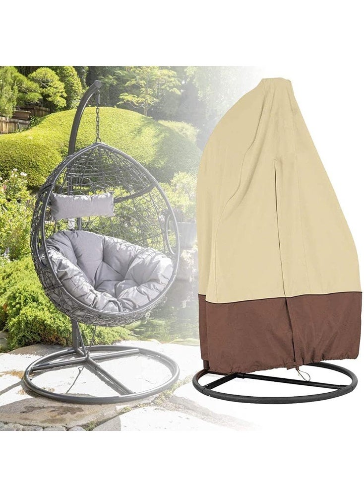إيونتو غطاء كرسي معلق متين مقاوم للماء 190×115 سم - قماش أكسفورد 210D مقاوم للأشعة فوق البنفسجية والغبار وواقي كرسي الأرجوحة الخارجي وكرسي البيض، أغطية الفناء والحديقة والخوص والكراسي - Image 2