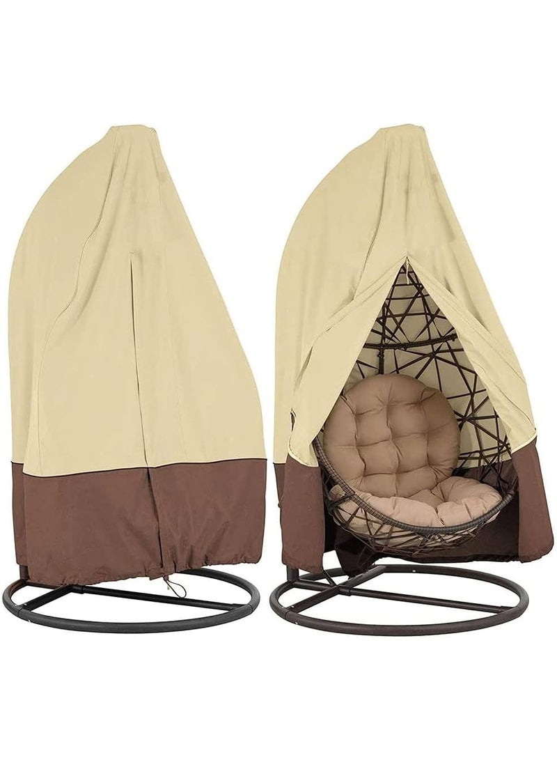 إيونتو غطاء كرسي معلق متين مقاوم للماء 190×115 سم - قماش أكسفورد 210D مقاوم للأشعة فوق البنفسجية والغبار وواقي كرسي الأرجوحة الخارجي وكرسي البيض، أغطية الفناء والحديقة والخوص والكراسي - Image 1